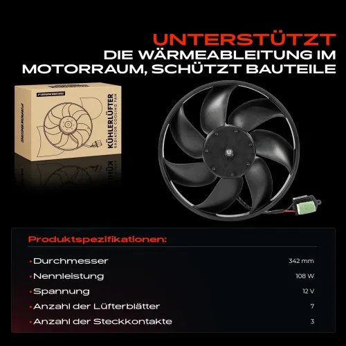 Lüfter, Motorkühlung 12 V Frankberg 5481FB0021381 Bild Lüfter, Motorkühlung 12 V Frankberg 5481FB0021381
