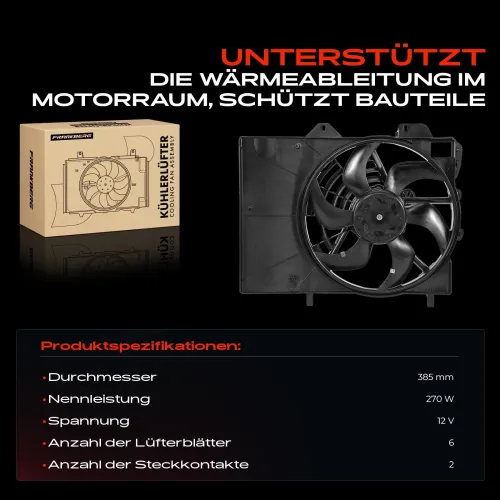 Lüfter, Motorkühlung 12 V Frankberg 5481FB0021384 Bild Lüfter, Motorkühlung 12 V Frankberg 5481FB0021384