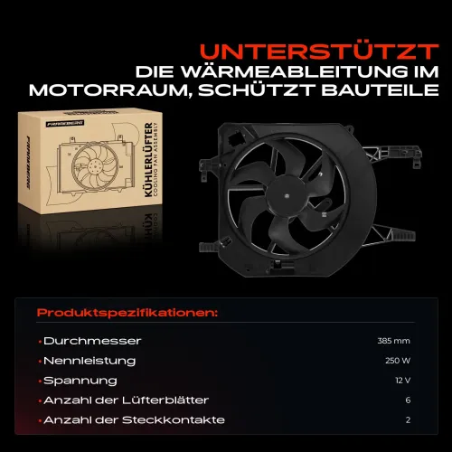 Lüfter, Motorkühlung 12 V Frankberg 5481FB0021398 Bild Lüfter, Motorkühlung 12 V Frankberg 5481FB0021398