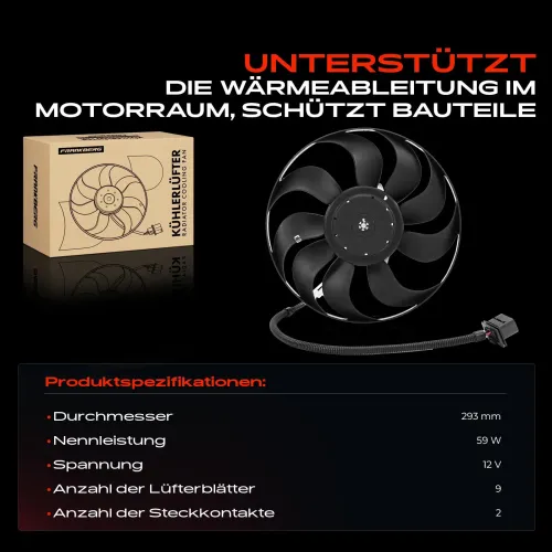 Lüfter, Motorkühlung 12 V Frankberg 5481FB0021408 Bild Lüfter, Motorkühlung 12 V Frankberg 5481FB0021408