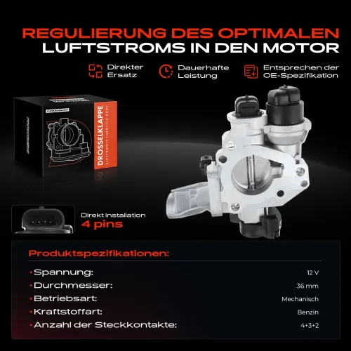 Drosselklappenstutzen 12 V 12 V Frankberg 5481FB0022721 Bild Drosselklappenstutzen 12 V 12 V Frankberg 5481FB0022721