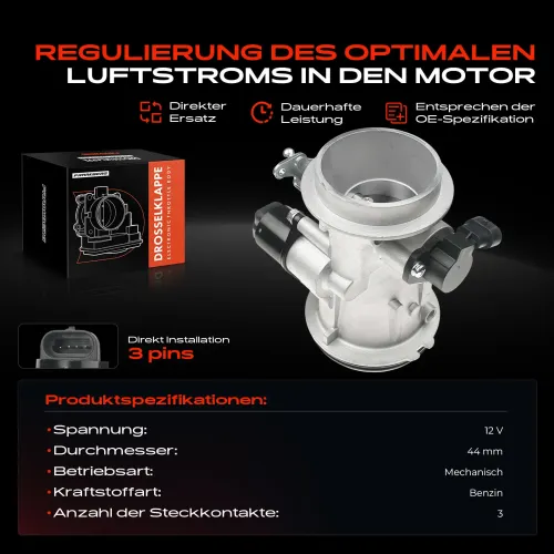 Drosselklappenstutzen 12 V 12 V Frankberg 5481FB0022722 Bild Drosselklappenstutzen 12 V 12 V Frankberg 5481FB0022722