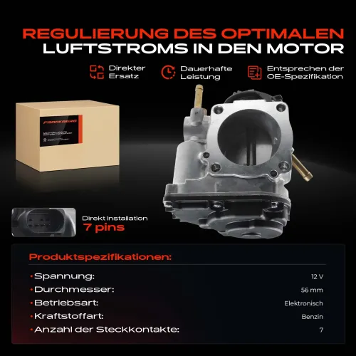 Drosselklappenstutzen 12 V Frankberg 5481FB0022744 Bild Drosselklappenstutzen 12 V Frankberg 5481FB0022744