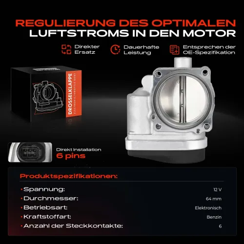 Drosselklappenstutzen 12 V Frankberg 5481FB0022754 Bild Drosselklappenstutzen 12 V Frankberg 5481FB0022754