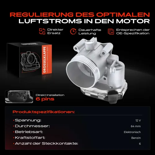 Drosselklappenstutzen 12 V Frankberg 5481FB0022765 Bild Drosselklappenstutzen 12 V Frankberg 5481FB0022765