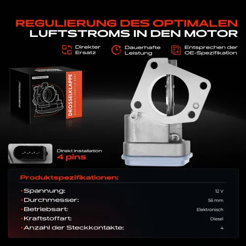 Drosselklappenstutzen 12 V 12 V Frankberg 5481FB0022832 Bild Drosselklappenstutzen 12 V 12 V Frankberg 5481FB0022832