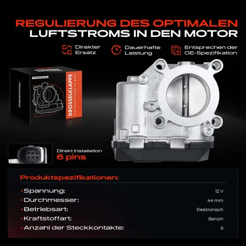 Drosselklappenstutzen 12 V 12 V Frankberg 5481FB0022837 Bild Drosselklappenstutzen 12 V 12 V Frankberg 5481FB0022837