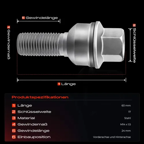 Radbolzen vorne und hinten Frankberg 5481FB0023336 Bild Radbolzen vorne und hinten Frankberg 5481FB0023336