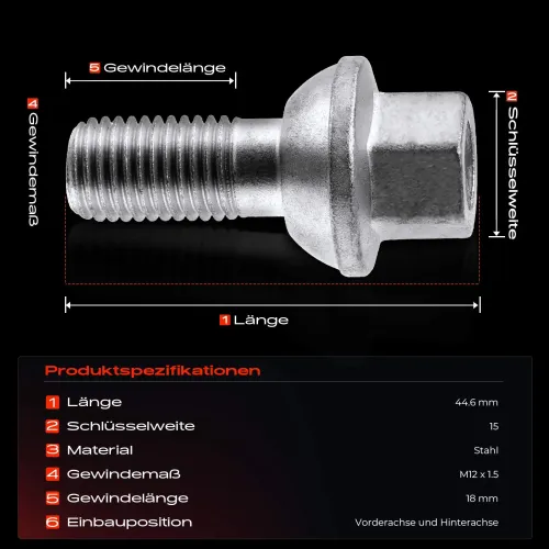 Radbolzen vorne und hinten Frankberg 5481FB0023347 Bild Radbolzen vorne und hinten Frankberg 5481FB0023347