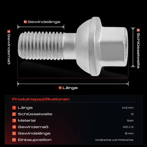 Radbolzen vorne und hinten Frankberg 5481FB0023348 Bild Radbolzen vorne und hinten Frankberg 5481FB0023348