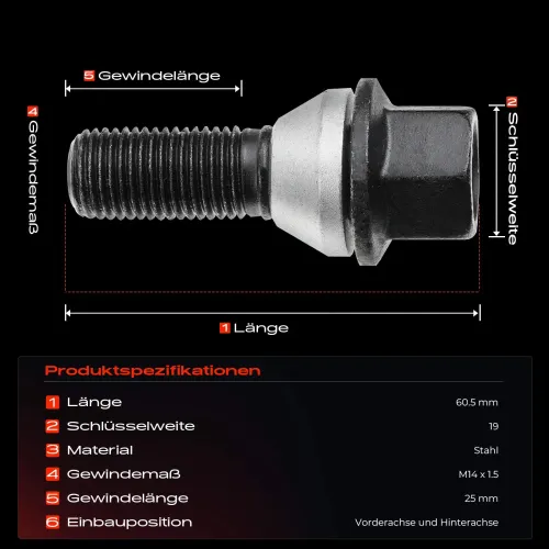 Radbolzen vorne und hinten Frankberg 5481FB0023374 Bild Radbolzen vorne und hinten Frankberg 5481FB0023374
