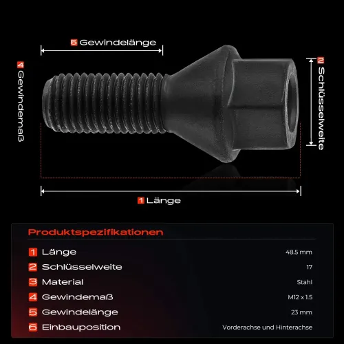 Radbolzen vorne und hinten Frankberg 5481FB0023383 Bild Radbolzen vorne und hinten Frankberg 5481FB0023383