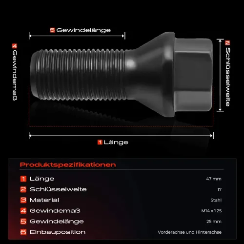 Radbolzen vorne und hinten Frankberg 5481FB0023388 Bild Radbolzen vorne und hinten Frankberg 5481FB0023388