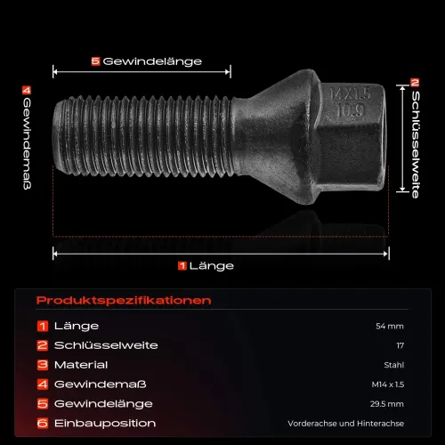 Radbolzen vorne und hinten Frankberg 5481FB0023390 Bild Radbolzen vorne und hinten Frankberg 5481FB0023390