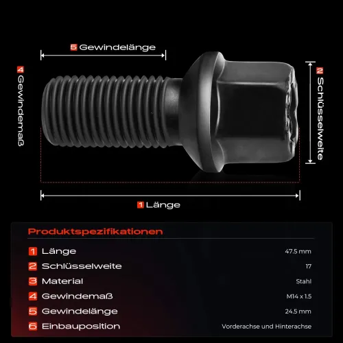 Radbolzen vorne und hinten Frankberg 5481FB0023392 Bild Radbolzen vorne und hinten Frankberg 5481FB0023392