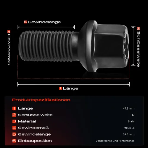 Radbolzen vorne und hinten Frankberg 5481FB0023393 Bild Radbolzen vorne und hinten Frankberg 5481FB0023393