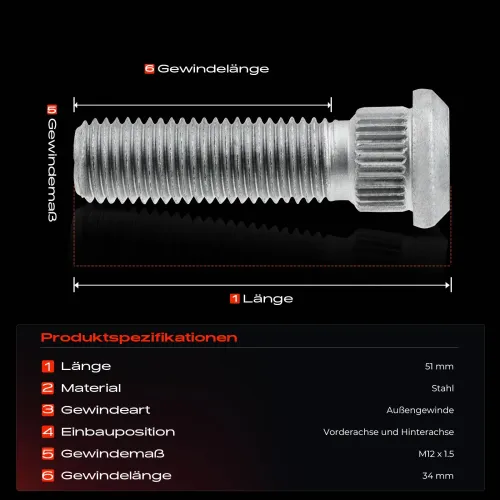 Radbolzen vorne und hinten Frankberg 5481FB0023395 Bild Radbolzen vorne und hinten Frankberg 5481FB0023395