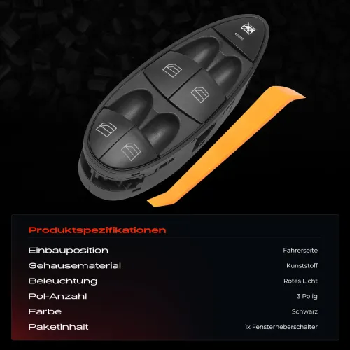 Schalter, Fensterheber fahrerseitig Frankberg 5481FB0024865 Bild Schalter, Fensterheber fahrerseitig Frankberg 5481FB0024865