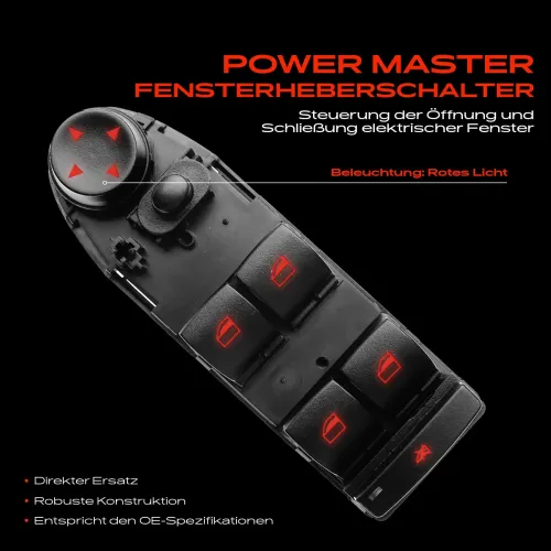 Schalter, Fensterheber fahrerseitig Frankberg 5481FB0024885 Bild Schalter, Fensterheber fahrerseitig Frankberg 5481FB0024885