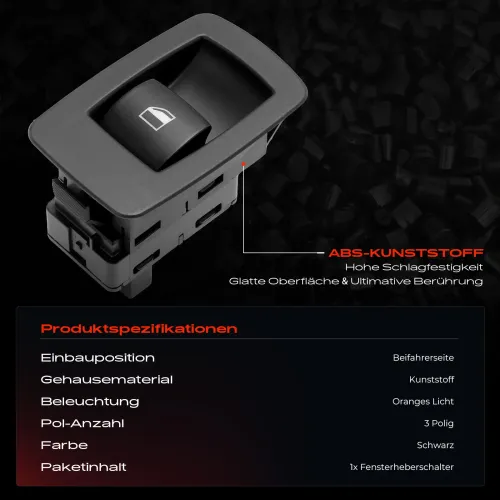 Schalter, Fensterheber beifahrerseitig Frankberg 5481FB0024902 Bild Schalter, Fensterheber beifahrerseitig Frankberg 5481FB0024902