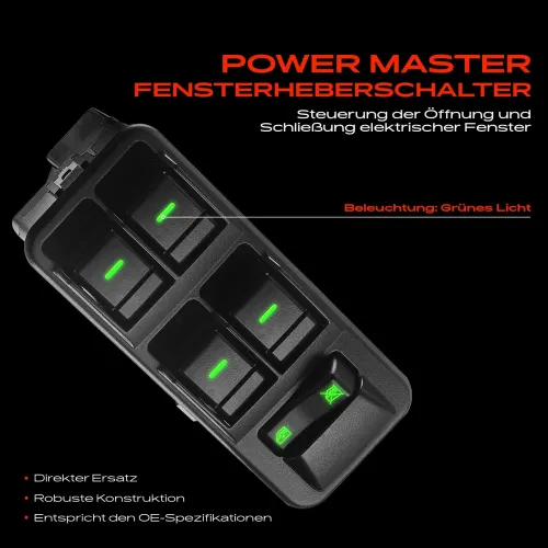 Schalter, Fensterheber fahrerseitig Frankberg 5481FB0024907 Bild Schalter, Fensterheber fahrerseitig Frankberg 5481FB0024907