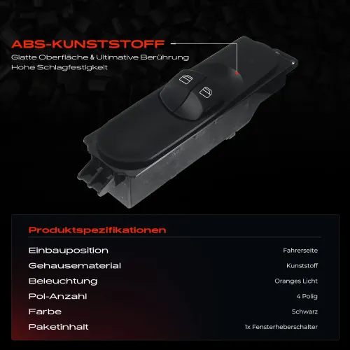 Schalter, Fensterheber fahrerseitig Frankberg 5481FB0024920 Bild Schalter, Fensterheber fahrerseitig Frankberg 5481FB0024920