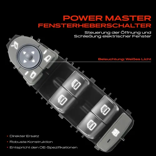 Schalter, Fensterheber fahrerseitig Frankberg 5481FB0024928 Bild Schalter, Fensterheber fahrerseitig Frankberg 5481FB0024928