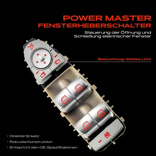 Schalter, Fensterheber fahrerseitig Frankberg 5481FB0024932 Bild Schalter, Fensterheber fahrerseitig Frankberg 5481FB0024932