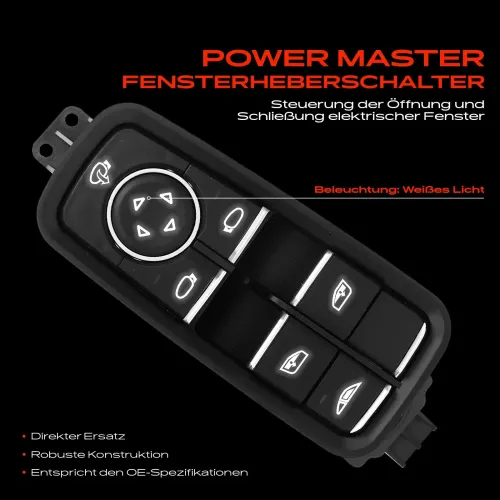 Schalter, Fensterheber fahrerseitig Frankberg 5481FB0024933 Bild Schalter, Fensterheber fahrerseitig Frankberg 5481FB0024933