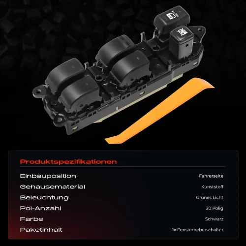 Schalter, Fensterheber fahrerseitig Frankberg 5481FB0024939 Bild Schalter, Fensterheber fahrerseitig Frankberg 5481FB0024939