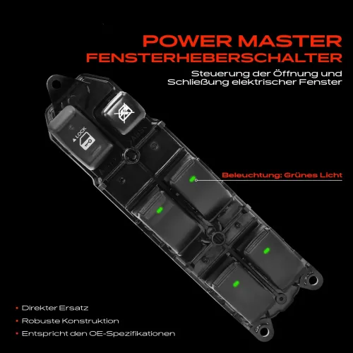 Schalter, Fensterheber fahrerseitig Frankberg 5481FB0024939 Bild Schalter, Fensterheber fahrerseitig Frankberg 5481FB0024939