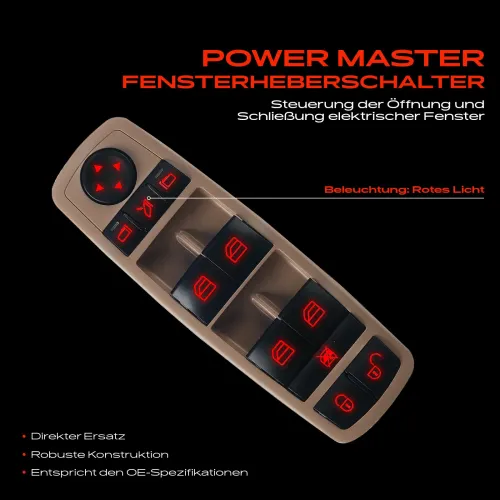 Schalter, Fensterheber fahrerseitig Frankberg 5481FB0024951 Bild Schalter, Fensterheber fahrerseitig Frankberg 5481FB0024951