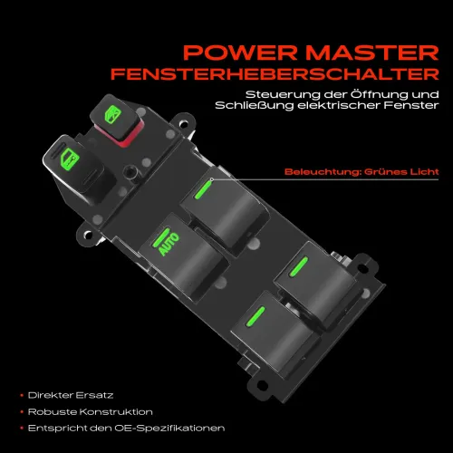 Schalter, Fensterheber fahrerseitig Frankberg 5481FB0024969 Bild Schalter, Fensterheber fahrerseitig Frankberg 5481FB0024969