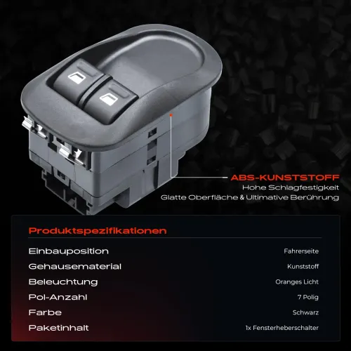 Schalter, Fensterheber fahrerseitig Frankberg 5481FB0024985 Bild Schalter, Fensterheber fahrerseitig Frankberg 5481FB0024985