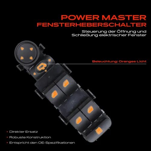 Schalter, Fensterheber fahrerseitig Frankberg 5481FB0024987 Bild Schalter, Fensterheber fahrerseitig Frankberg 5481FB0024987