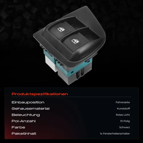 Schalter, Fensterheber fahrerseitig Frankberg 5481FB0024990 Bild Schalter, Fensterheber fahrerseitig Frankberg 5481FB0024990