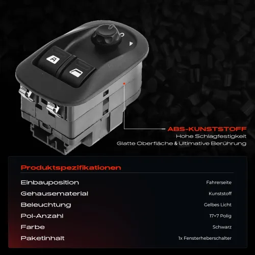 Schalter, Fensterheber fahrerseitig Frankberg 5481FB0024997 Bild Schalter, Fensterheber fahrerseitig Frankberg 5481FB0024997