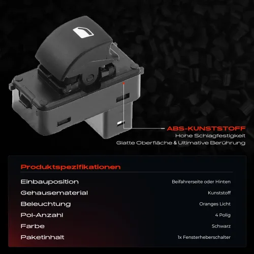 Schalter, Fensterheber 12 V vorne und hinten Frankberg 5481FB0024999 Bild Schalter, Fensterheber 12 V vorne und hinten Frankberg 5481FB0024999