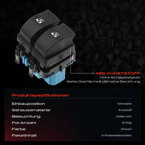 Schalter, Fensterheber fahrerseitig Frankberg 5481FB0025001 Bild Schalter, Fensterheber fahrerseitig Frankberg 5481FB0025001