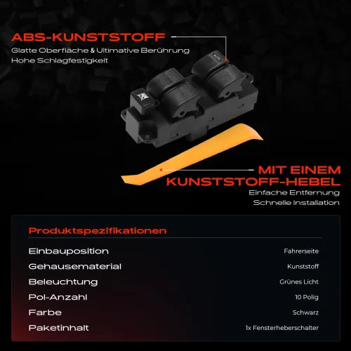 Schalter, Fensterheber fahrerseitig Frankberg 5481FB0025011 Bild Schalter, Fensterheber fahrerseitig Frankberg 5481FB0025011