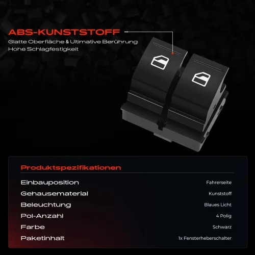 Schalter, Fensterheber fahrerseitig Frankberg 5481FB0025016 Bild Schalter, Fensterheber fahrerseitig Frankberg 5481FB0025016