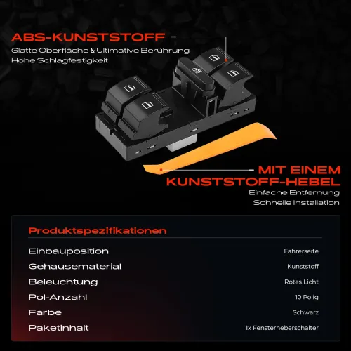 Schalter, Fensterheber fahrerseitig Frankberg 5481FB0025036 Bild Schalter, Fensterheber fahrerseitig Frankberg 5481FB0025036