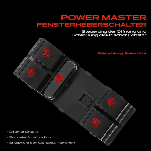 Schalter, Fensterheber fahrerseitig Frankberg 5481FB0025036 Bild Schalter, Fensterheber fahrerseitig Frankberg 5481FB0025036