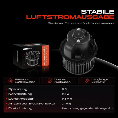 Innenraumgebläse 12 V Frankberg 5481FB0025187 Bild Innenraumgebläse 12 V Frankberg 5481FB0025187