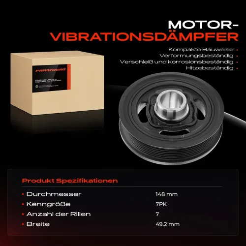 Riemenscheibe, Kurbelwelle Frankberg 5481FB0025239 Bild Riemenscheibe, Kurbelwelle Frankberg 5481FB0025239