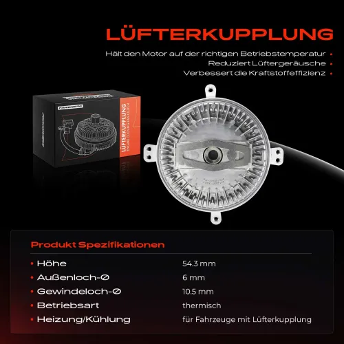 Kupplung, Kühlerlüfter Frankberg 5481FB0025589 Bild Kupplung, Kühlerlüfter Frankberg 5481FB0025589