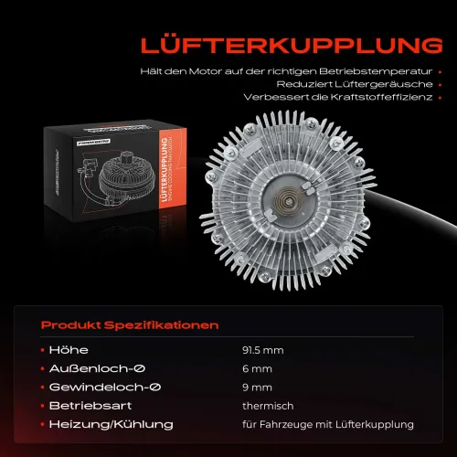 Kupplung, Kühlerlüfter Frankberg 5481FB0025594 Bild Kupplung, Kühlerlüfter Frankberg 5481FB0025594