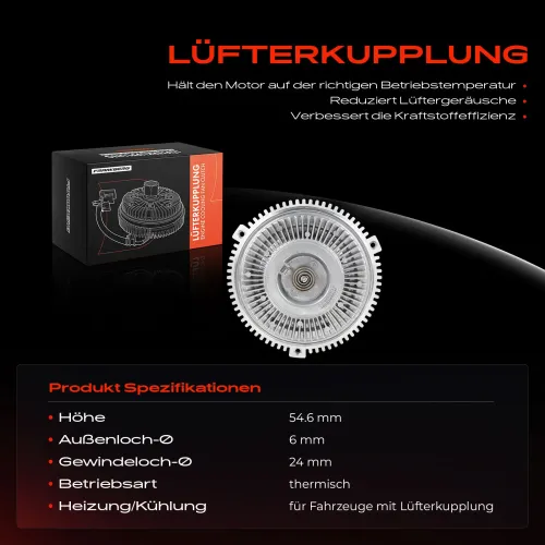 Kupplung, Kühlerlüfter Frankberg 5481FB0025603 Bild Kupplung, Kühlerlüfter Frankberg 5481FB0025603