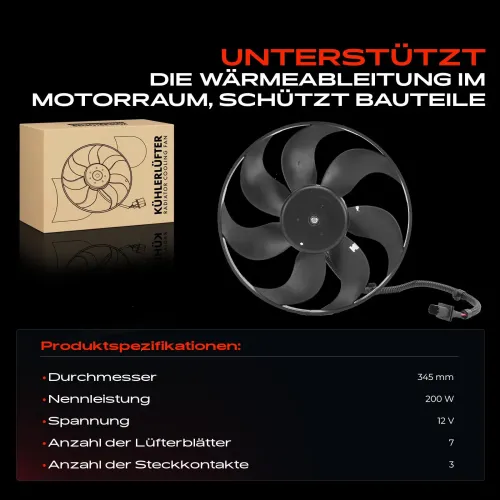 Lüfter, Motorkühlung 12 V Frankberg 5481FB0025671 Bild Lüfter, Motorkühlung 12 V Frankberg 5481FB0025671