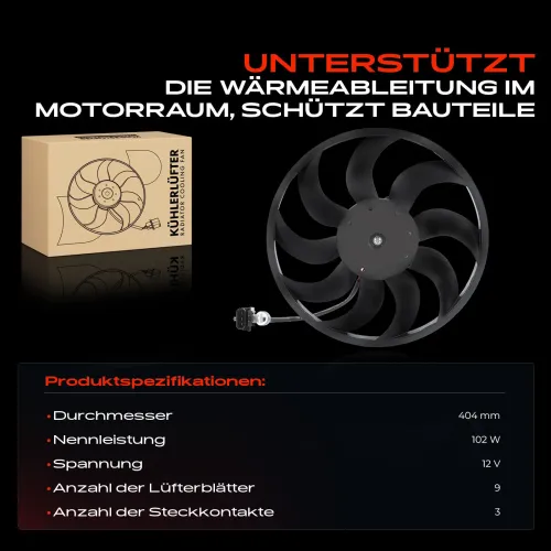 Lüfter, Motorkühlung 12 V Frankberg 5481FB0025675 Bild Lüfter, Motorkühlung 12 V Frankberg 5481FB0025675